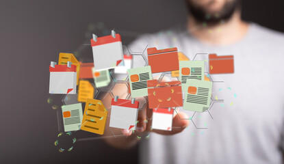 Aufkleber - Efficiently organize your digital files and calendar appointments. Improve productivity with a streamlined system.