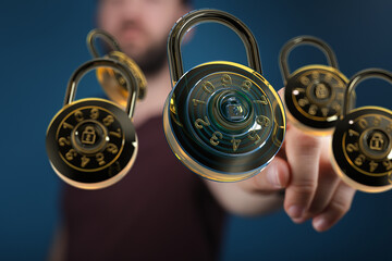 Poster - Secure your data with robust cybersecurity measures.  Protect your information from threats.