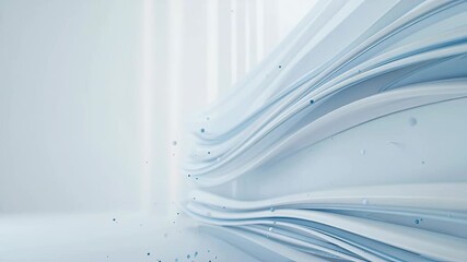 Poster - Blue and white abstract patterns create a tranquil atmosphere in a bright, spacious environment, promoting calm and modernity