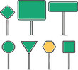 © MDMASUD - Different road sign set. Vector illustration