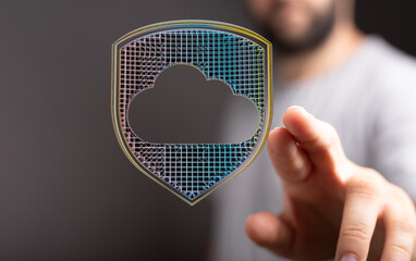 Poster - Ensuring data security in the cloud.  Robust protection for your valuable information.
