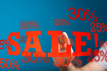 Poster - Attractive sale banner with up to 50% off. Shop now!
