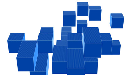 Fototapete - abstract architecture modular construction 3d