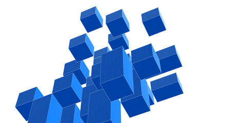 Fototapete - abstract architecture modular construction 3d