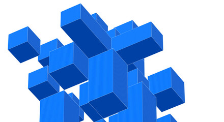 Fototapete - abstract architecture modular construction 3d