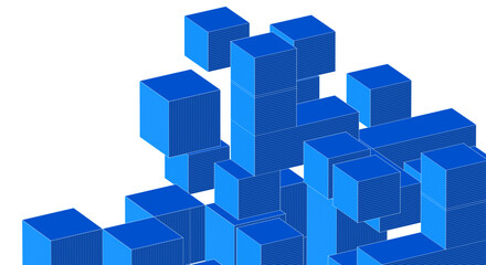 Fototapete - abstract architecture modular construction 3d