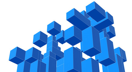 Fototapete - abstract architecture modular construction 3d