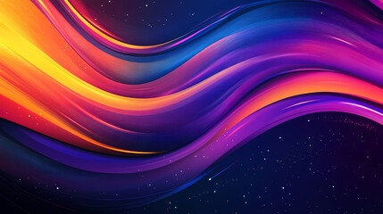 Wall Mural - Abstract Colorful Flowing Waves Background