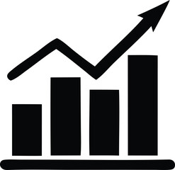 Poster - Upward trending bar graph showing positive growth and progress
