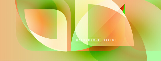 Aufkleber - Abstract flowing shapes, vibrant colors blend. Soft gradients create dynamic visual experience. Modern design element for backgrounds.
