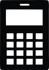 Aufkleber - Simple black and white calculator icon graphic design element