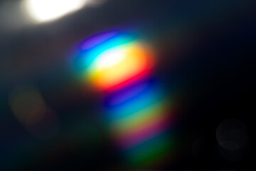 Wall Mural - light leak overlay effect with bokeh rainbow light leaks,retro noisy film texture light leak flare o