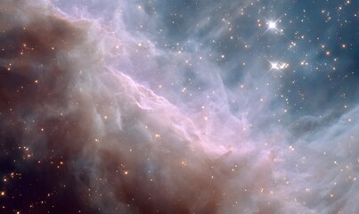 Wall Mural - dramatic close-up of a dusty nebula, generative ai