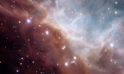 Wall Mural - dramatic close-up of a dusty nebula, generative ai