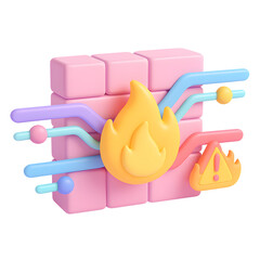 Poster - 3D Fire Icon, PNG, Technology Graphic, Modern Digital Environment, Colorful Viewpoint