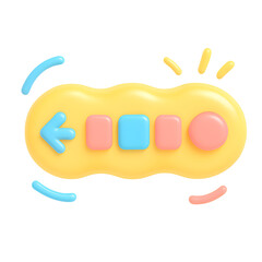 Poster - Interactive 3D Icon Button PNG for User Interface Design in Playful Digital Environment
