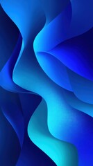 Poster - Abstract blue wave background with dynamic gradient and flowing shapes Modern design concept with smooth curves and vibrant color for digital wallpaper