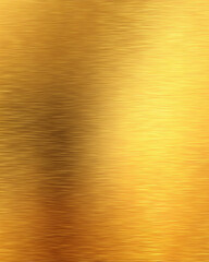 Poster - A close up of a golden metallic surface with horizontal lines and a gradient from light to dark