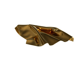 Aufkleber - The luxurious flow of gold fabric