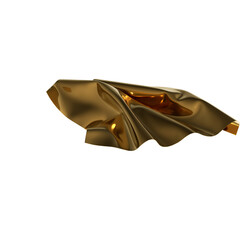 Aufkleber - The luxurious flow of gold fabric