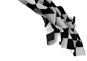 Poster - The checkered flag waves in the air Victory is in sight