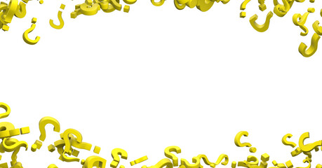 Aufkleber - question icons, original 3d rendering;