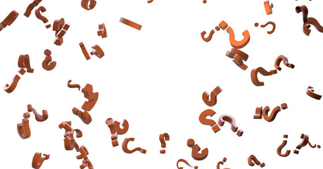 Aufkleber - question marks, original 3d illustration