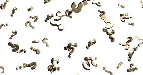 Aufkleber - Infinite question marks, original 3d illustration
