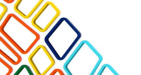 Fototapete - Mosaic triangular low poly style abstract geometric background - Divider 3d
