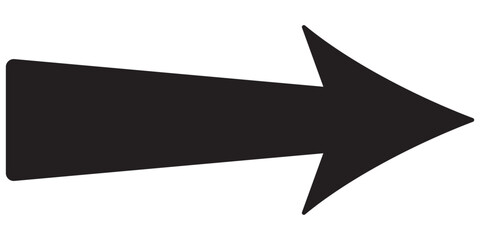 Poster - Black arrow pointing right. Arrow shape icon element. Long arrow icon. Vector illustration.