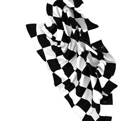 Poster - The checkered flag waves in the wind a symbol of victory and the finish line