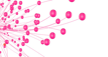 Poster - The structure of the network connection of points and lines. Data technology.