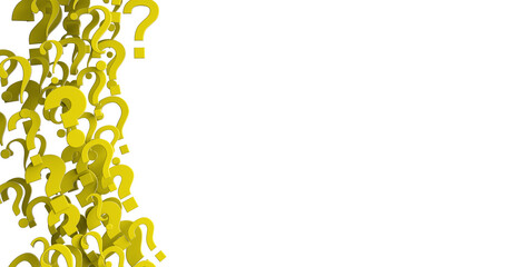Aufkleber - Colored question marks background. 3D Rendering..