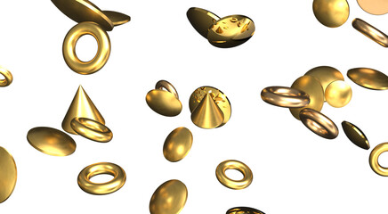 Fototapete - gold confetti