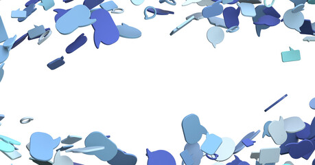 Aufkleber - Abstract virtual postal envelopes sketch on blurry office buildings background, e-mail and marketing