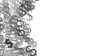 Poster - Flying money on white background.