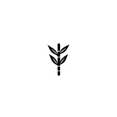Aufkleber - bamboo and leaves icon vector