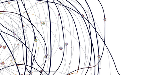 Fototapete - network shape. Abstract 3D render