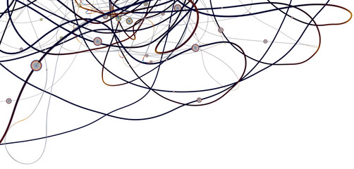 Aufkleber - network shape. Abstract 3D render