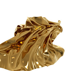 Aufkleber - Golden waves of luxury shimmering and smooth