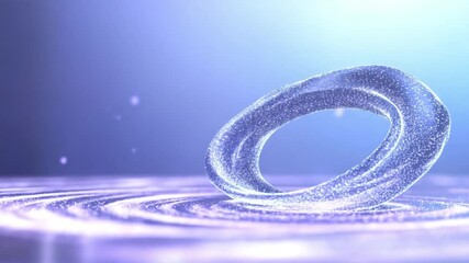 Poster - Abstract 3D Torus on Gradient Background: A mesmerizing abstract 3D rendering of a torus, presented against a gradient background with subtle ethereal effects.