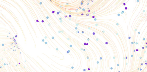 Leinwandbilder - Abstract background with flowing lines and scattered dots. Perfect for modern designs.