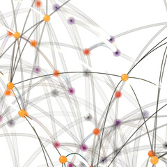 Aufkleber - Abstract background image depicting a complex network of interconnected nodes. Ideal for technology, data science, and communication concepts.