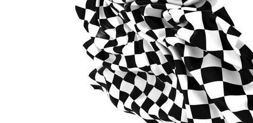 Aufkleber - High-quality image of a black and white checkered flag, perfect for racing, sports, or competition themes.