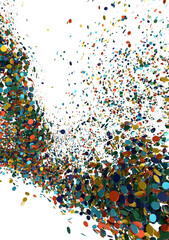Poster - Abstract background with vibrant confetti. Perfect for festive designs.