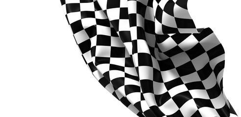 Poster - High-resolution image of a checkered flag, perfect for sports, racing, and competition themes.