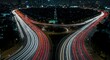© Cortex - Night city highway intersection with blurred car lights