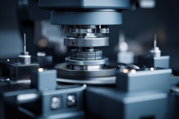 Poster - Advanced machinery operates precision components in a modern manufacturing facility during a high-tech production cycle