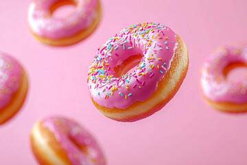 Poster - Creative colorful minimalistic picture of food made with generative ai