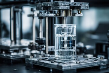 Poster - Innovative laboratory equipment conducts precise experiments with water samples in a modern research facility